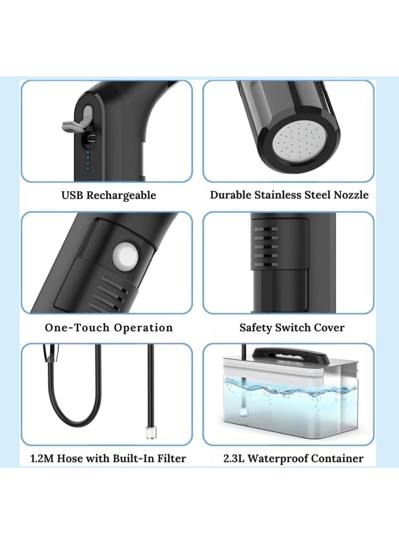 Portable Travel Bidet Shattaf – Rechargeable Handheld Muslim Shower Sprayer for Camping, Toilet Hygiene & Personal Cleaning - Image 3